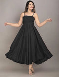 Women Maxi Black Full Length Dress